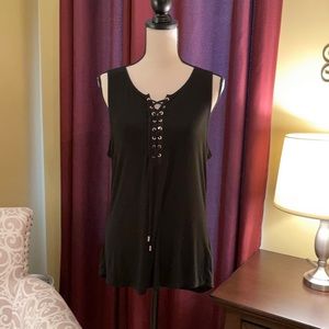 White House Black Market Lace-Up Tank